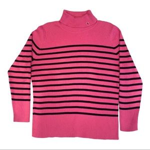 Women’s Ralph Lauren Pink/ Navy Striped turtleneck